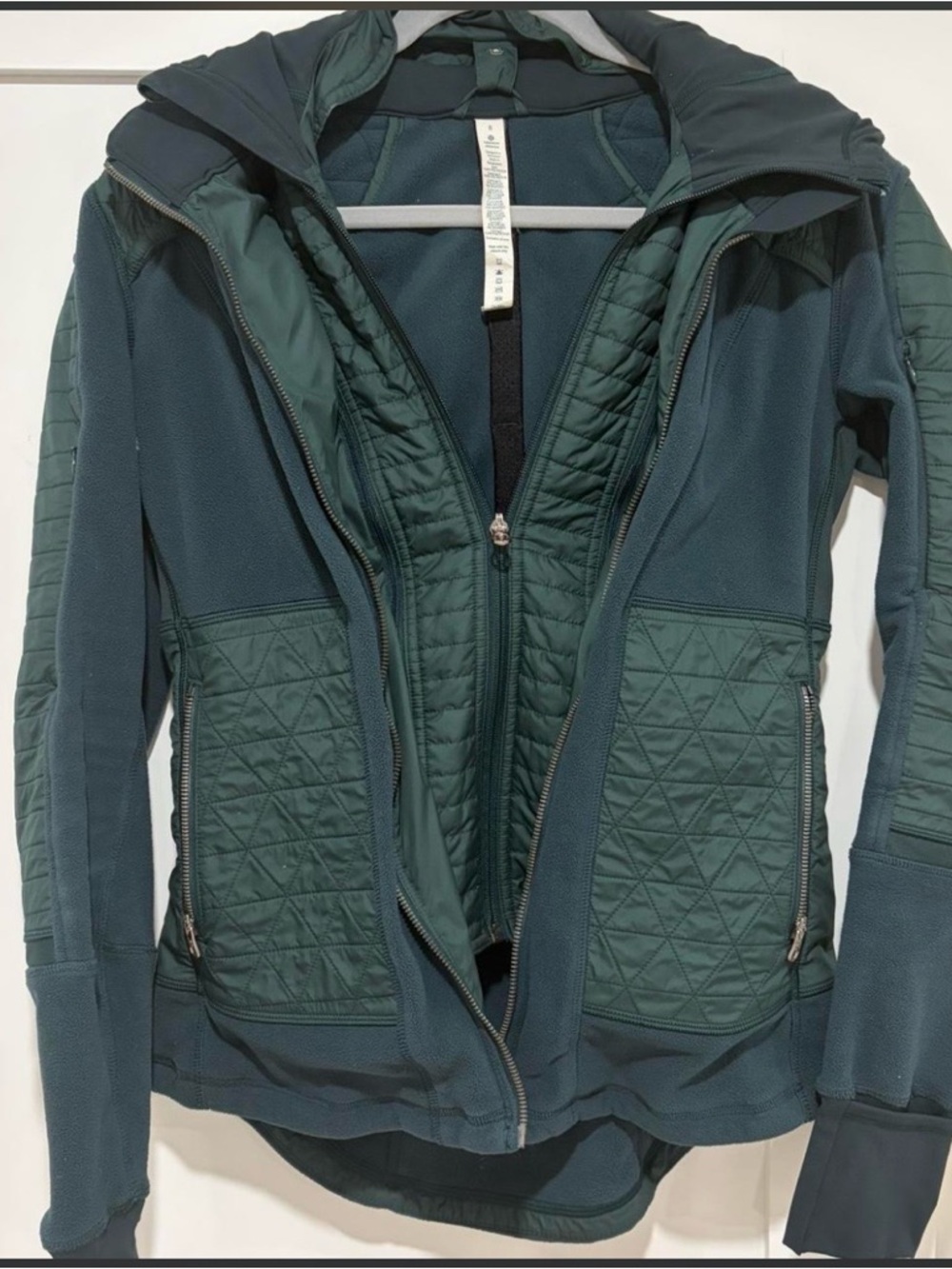 lululemon athletica Quilted Hooded Puffer Jacket - Teal Green